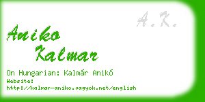 aniko kalmar business card