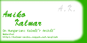 aniko kalmar business card